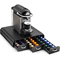 Los mejores  - CEP 2230060011 Soporte de la máquina del Organizador cápsula del café con el cajón 3- Negro